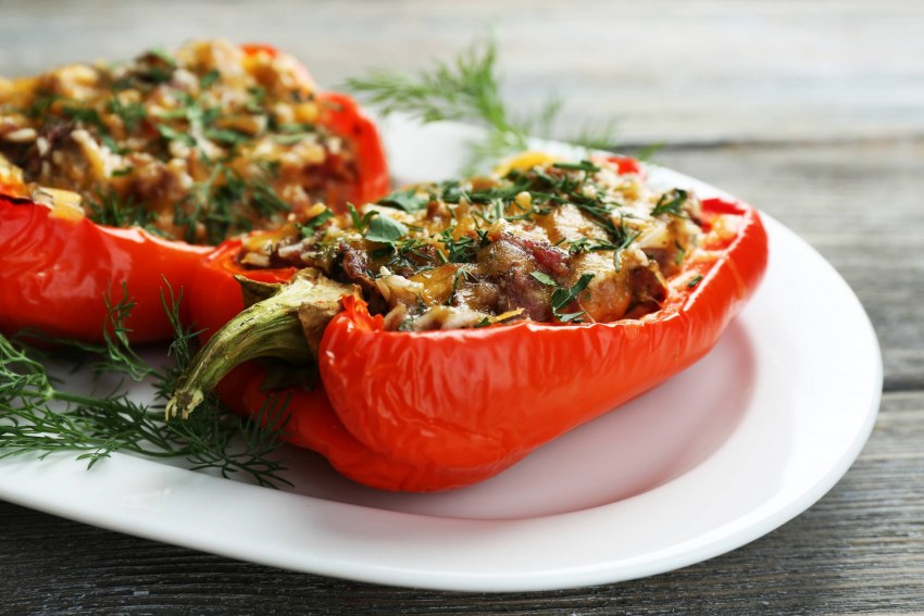 Болгарский перец фаршированный куриной грудкой