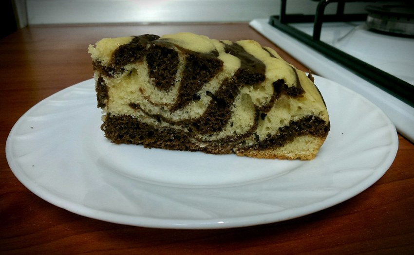 Пирог Зебра с маскарпоне