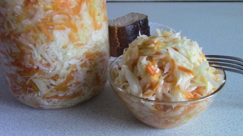 Капуста квашеная с морковью шинкованная, 2кг