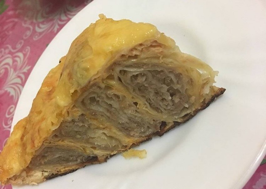 Пирог из лаваша с фаршем