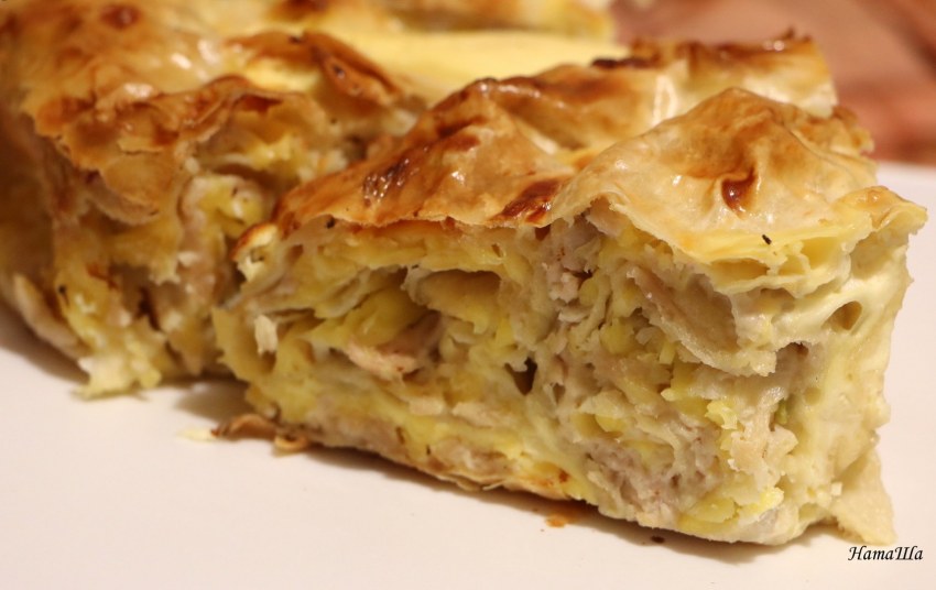Лаваш с фаршем в духовке