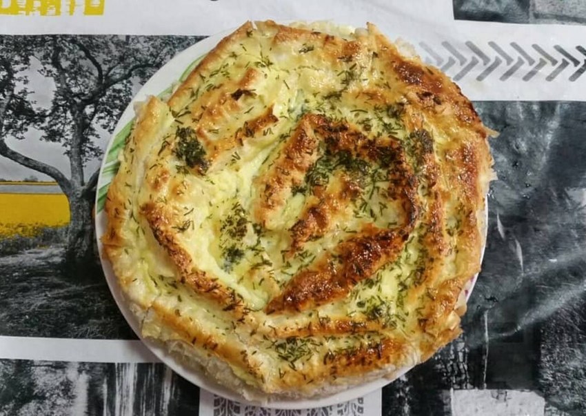 Пирог из лаваша с мясом