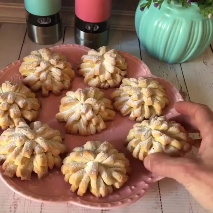 Печенье Хризантема с майонезом