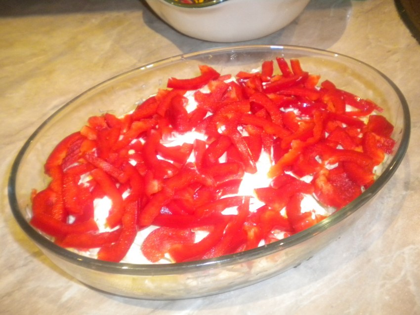Салат с мясом и болгарским перцем