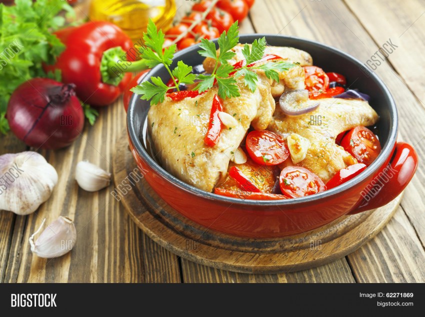 Фрикасе из индейки с овощами