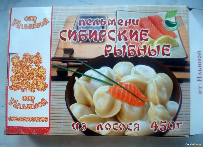 Пельмени из тресковых с кальмаром 0,5кг*8 1/4кг