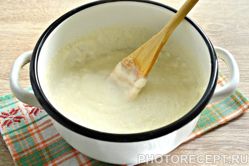 Манка на молоке и воде