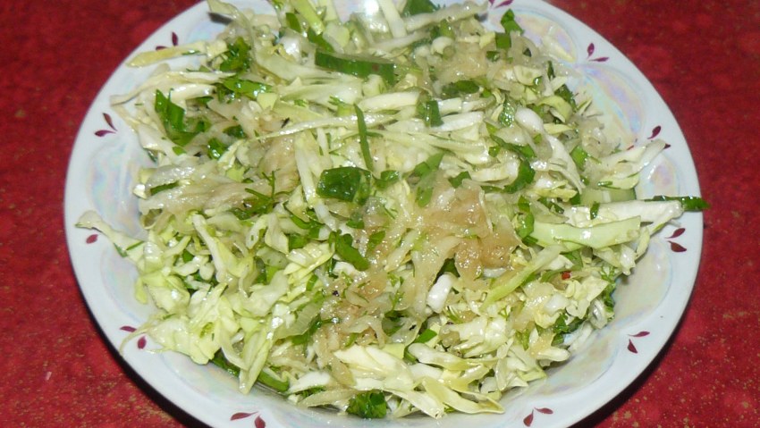 Салат из редьки и картофеля по-кабардински