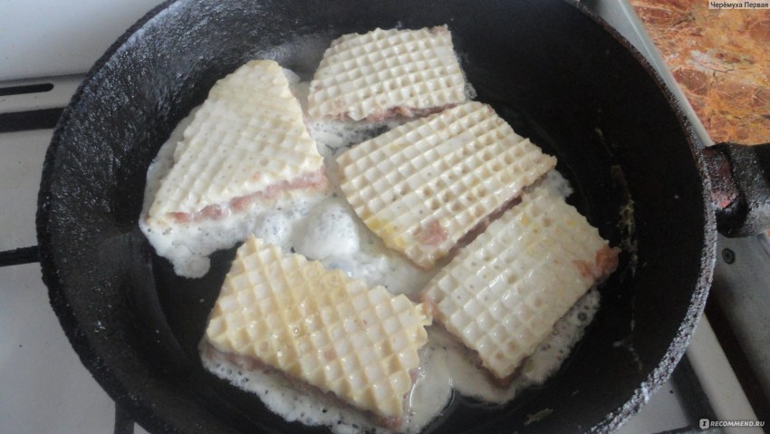 Мороженое из вафельных коржей