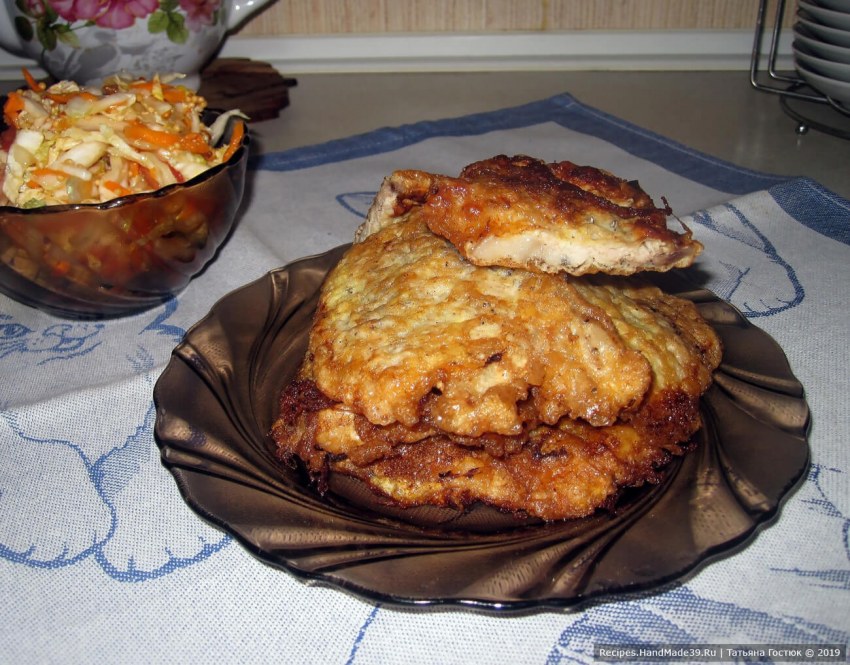 Отбивная из свинины в кляре