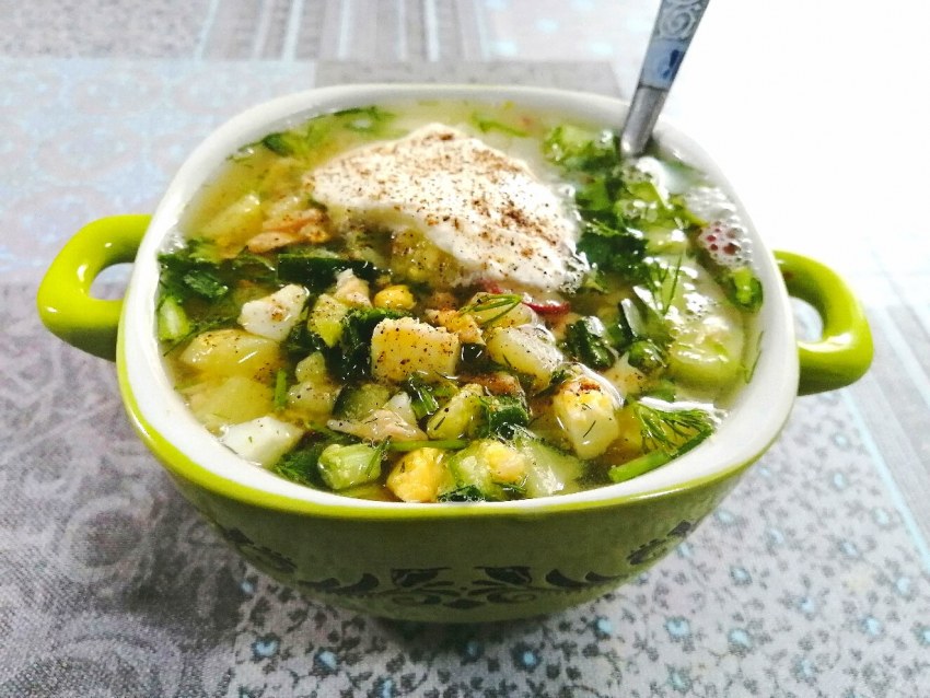 Окрошка с мясом