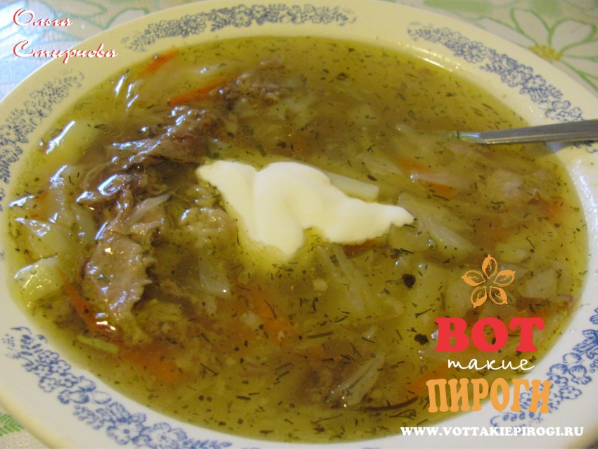 Суп с квашеной капустой