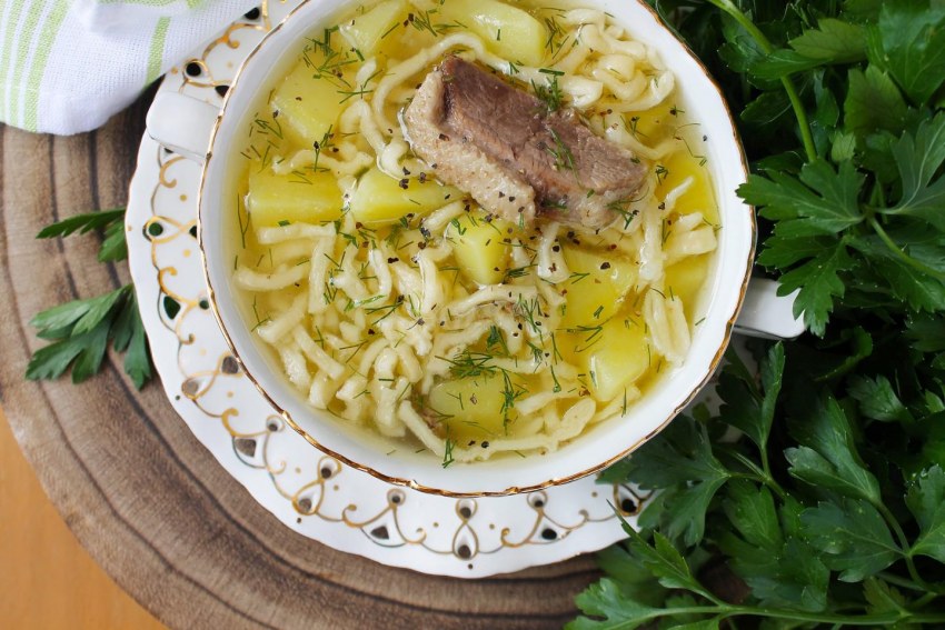 Суп с гусиными потрохами