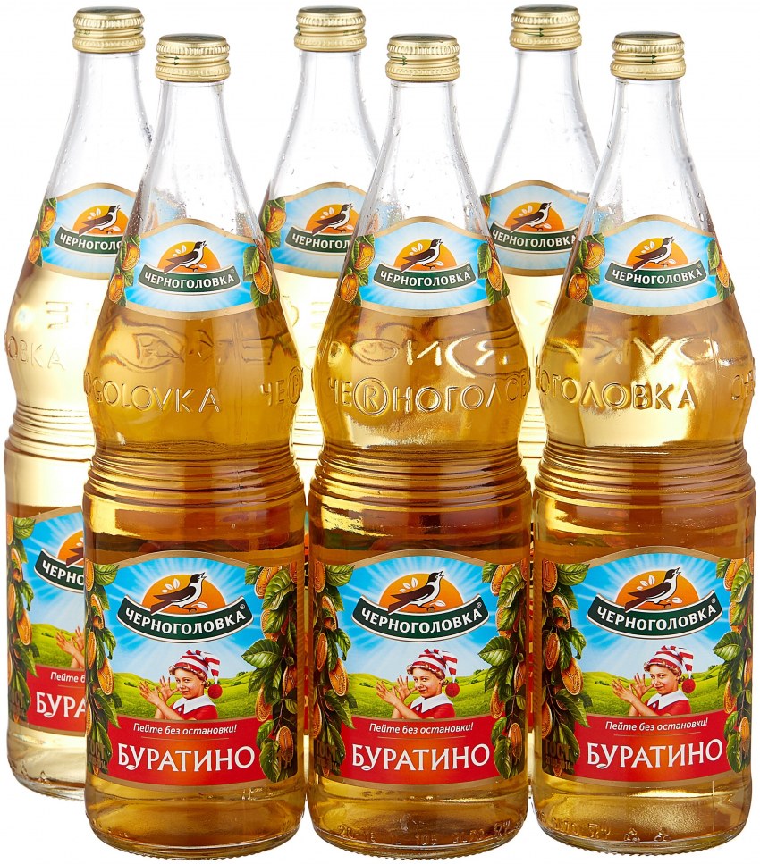 Газированный напиток Черноголовка Буратино 1л