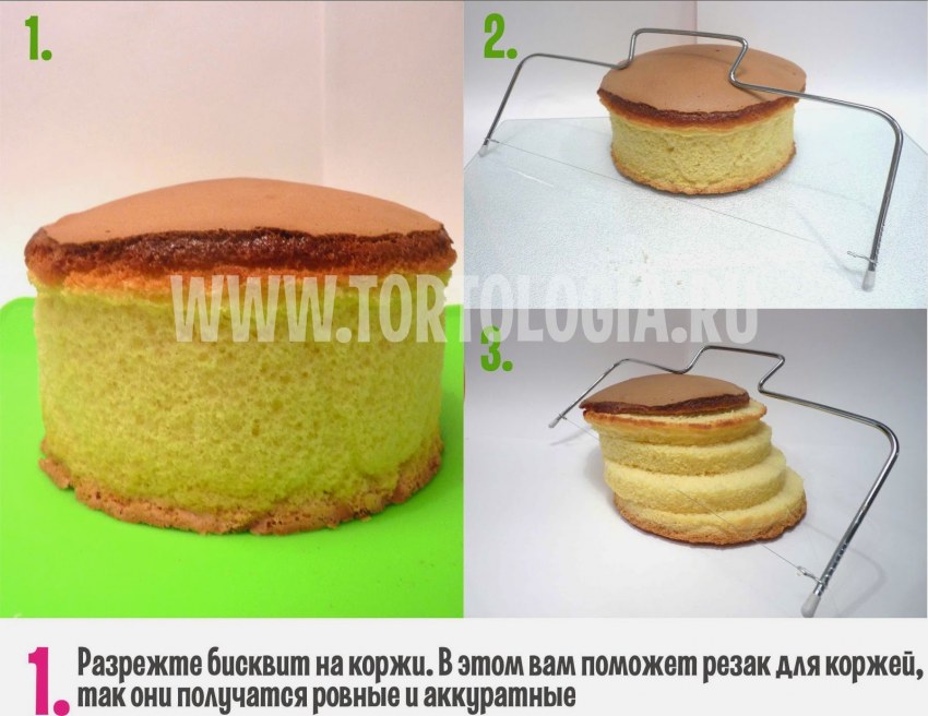 Намазать готовые коржи вареньем