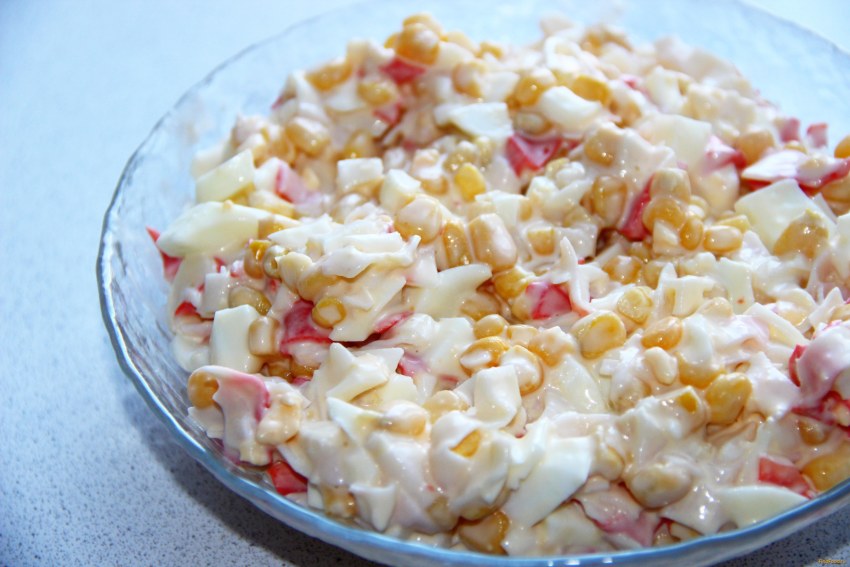 Салат с крабовым мясом от Юлии Высоцкой