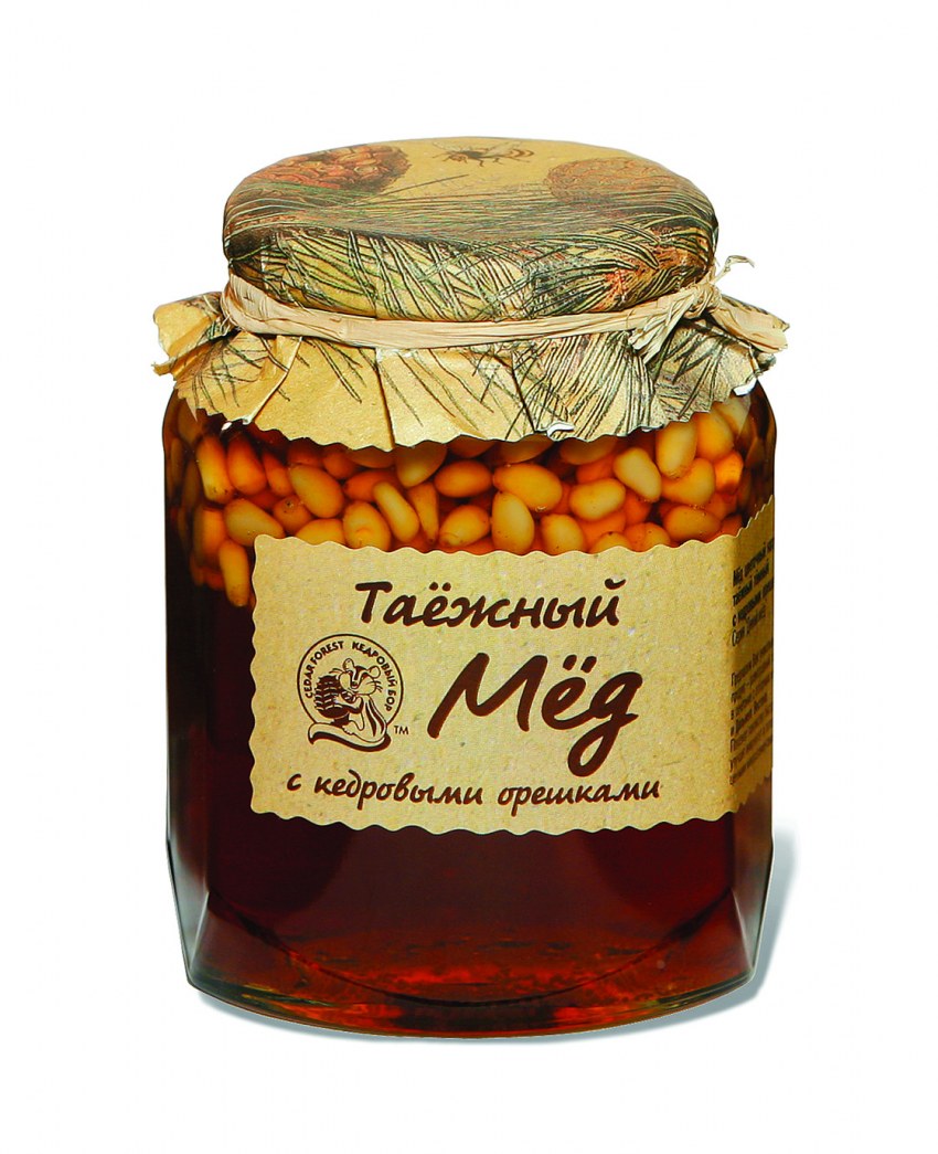 Мед Кедровый Бор Таежный темный