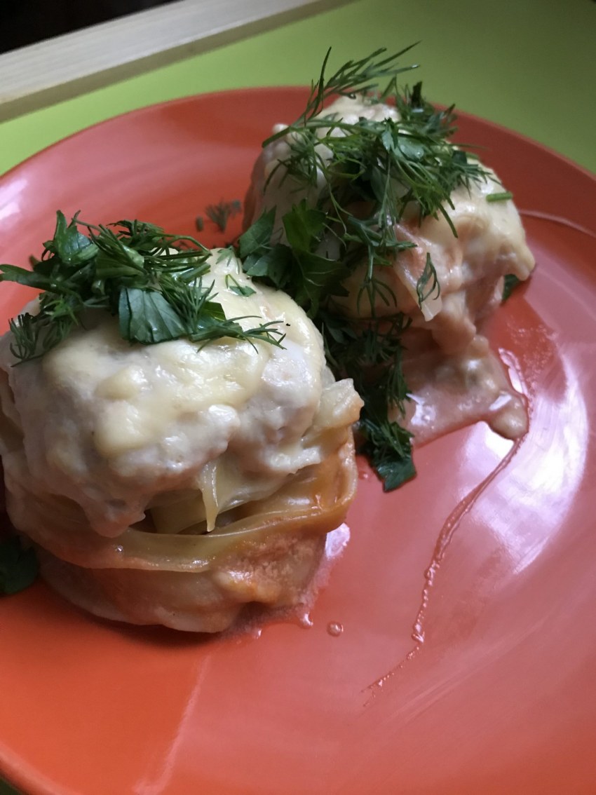 Гнезда с куриным фаршем