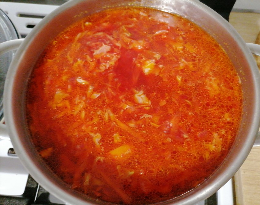 Поэтапное приготовление борща