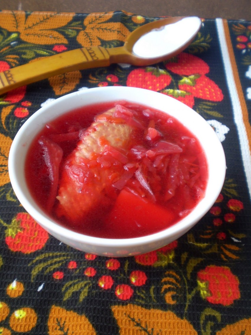 Борщ со свежей капустой