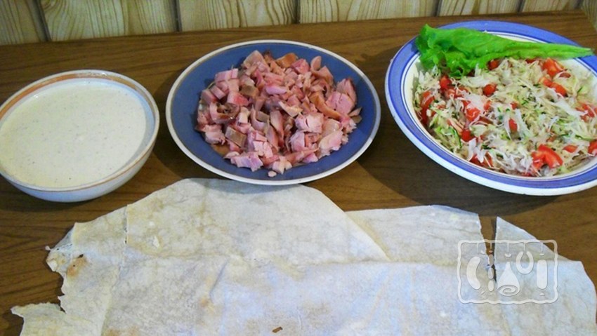 Шаурма Ингредиенты с курицей дома