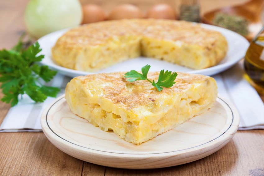 Яичница с ветчиной и сыром