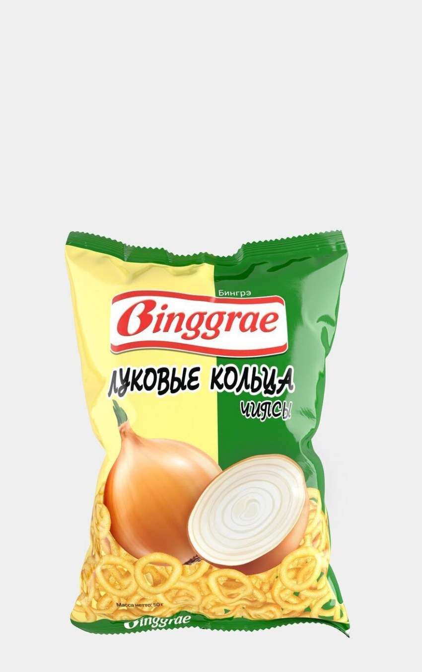 Снеки MINIFREE луковые кольца 45г бекон