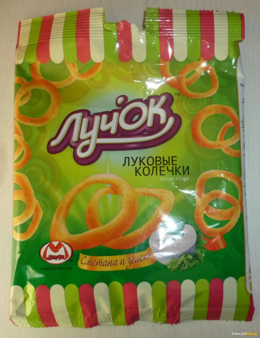 Луковые кольца острые чипсы