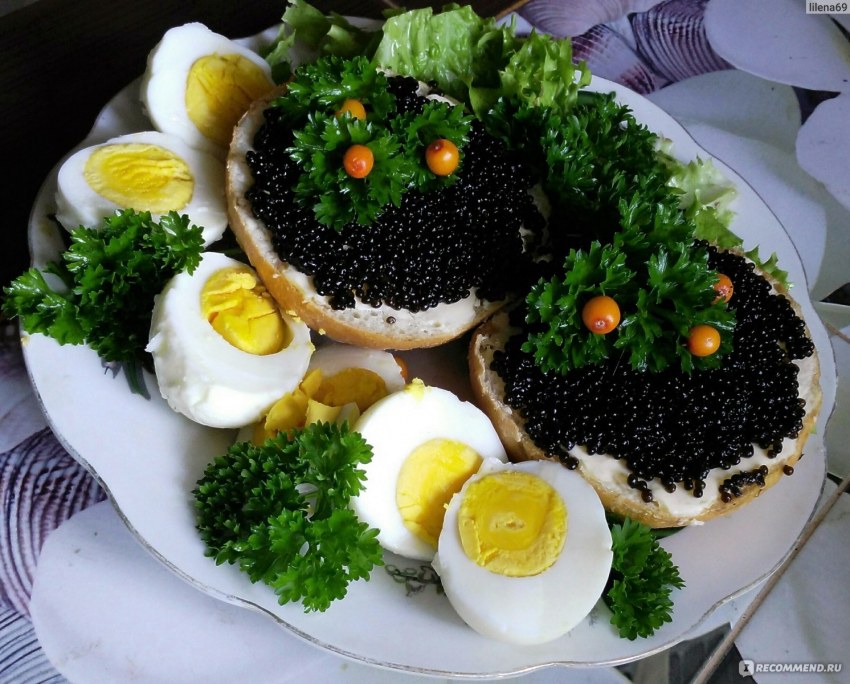 Чёрно икорное меню варианты