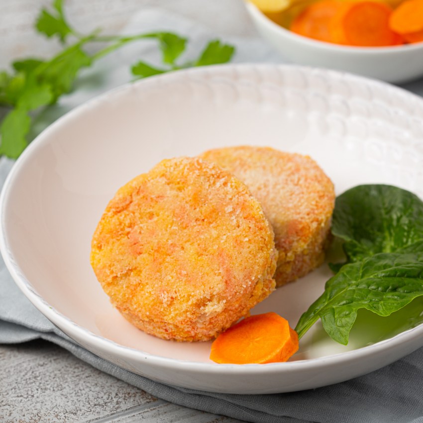 Морковные котлеты с манкой