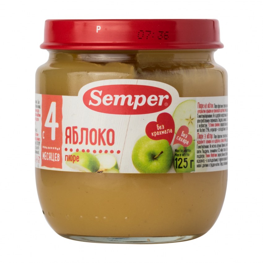 Яблочное пюре детское питание