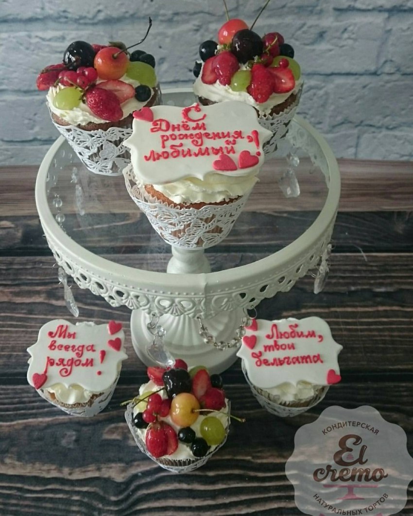 Капкейки в голубых тонах
