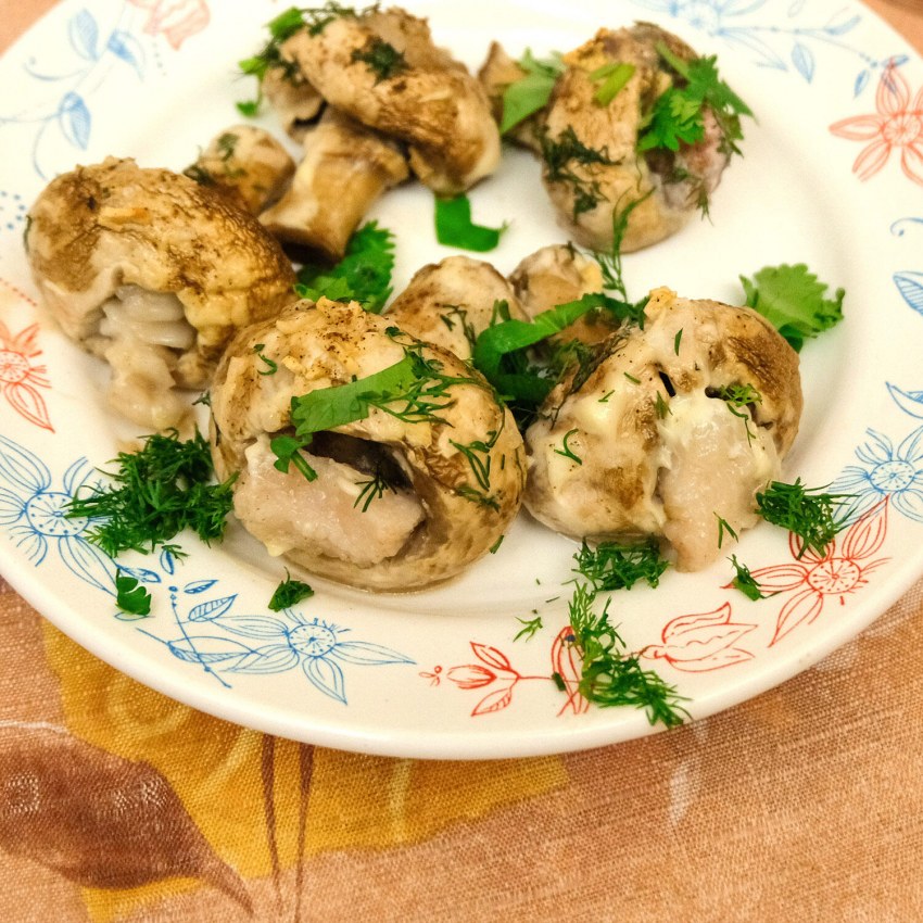Закуска с шампиньонами