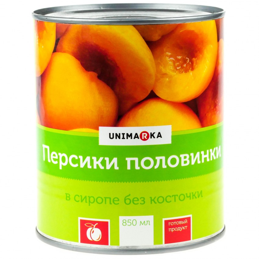 Персики консервированные магнит