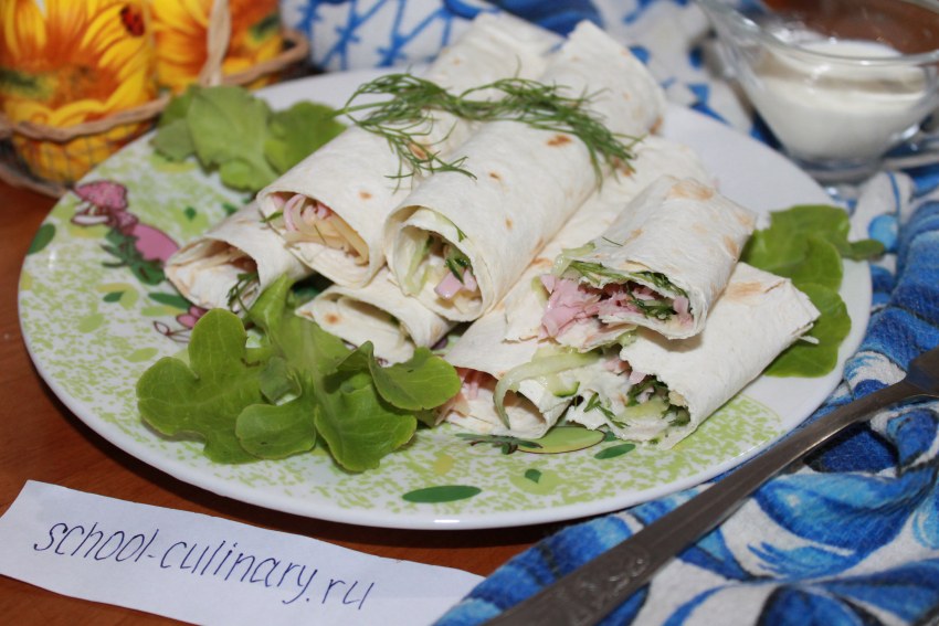 Лаваш с огурцом