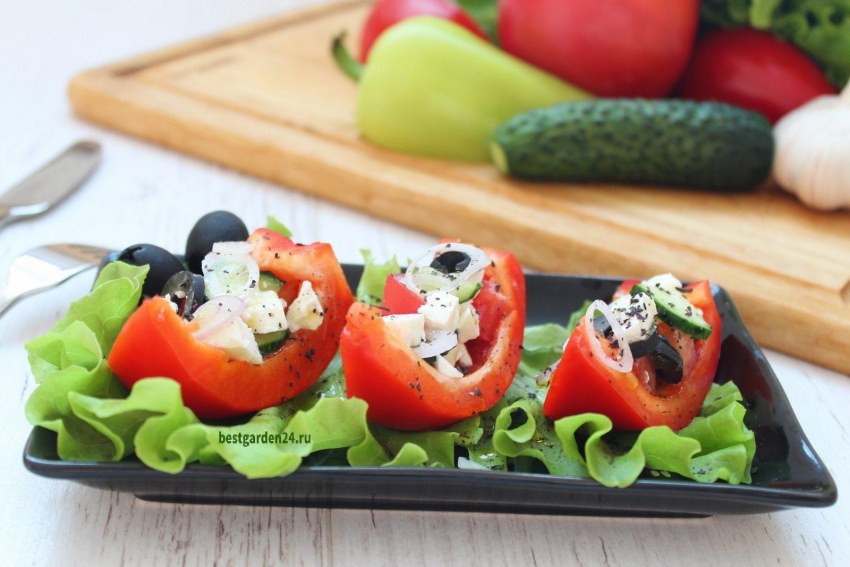 Лодочки из перца закуска