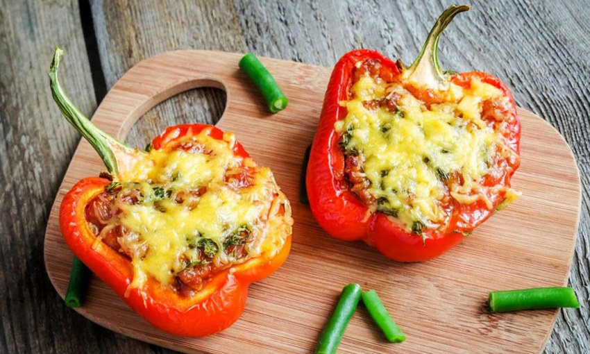 Болгарский перец фаршированный куриной грудкой
