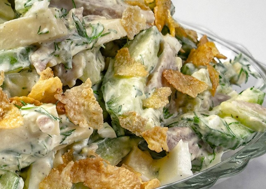 Салат с Марковка по корейский и куриной грудкой