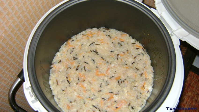 Рыбная запеканка с рисом в мультиварке