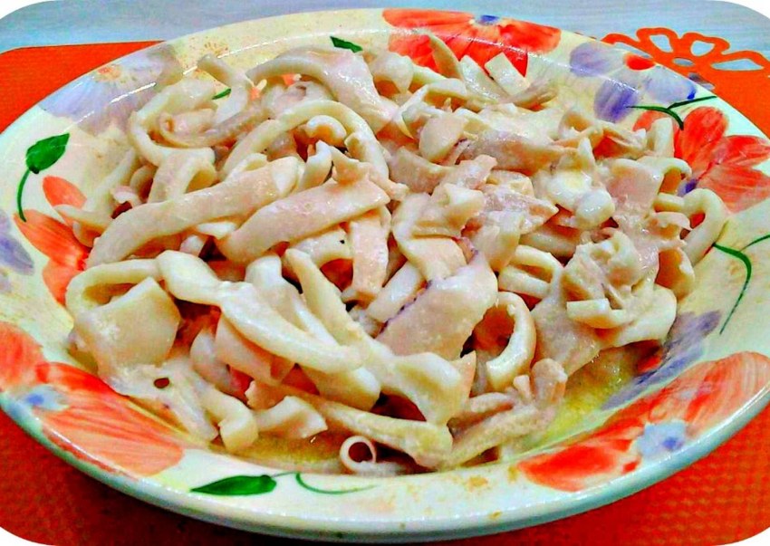Кальмар с песто
