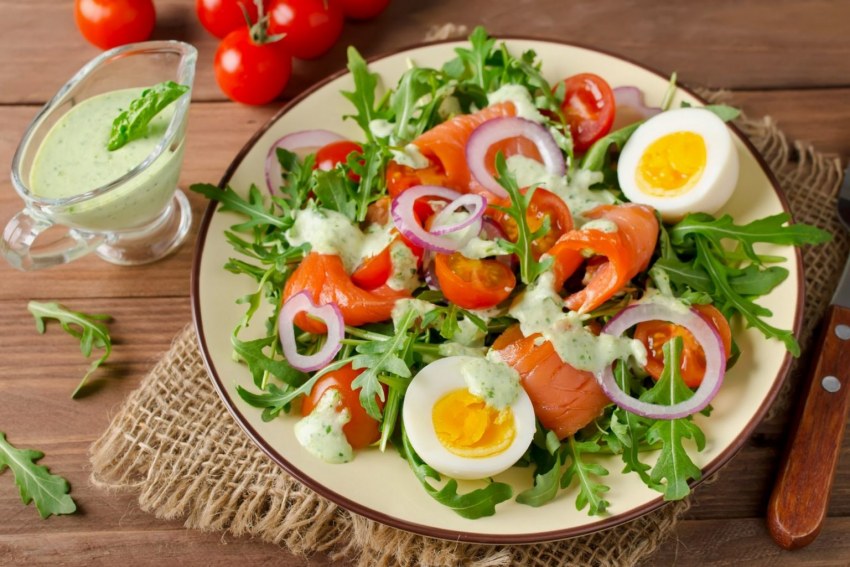 Оливье из крабового мяса