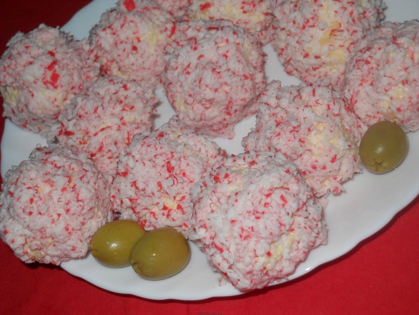 Закуска Рафаэлло с грецким орехом