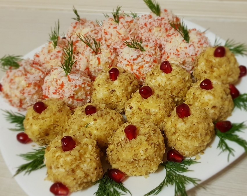 Сырные шарики из плавленного сыра