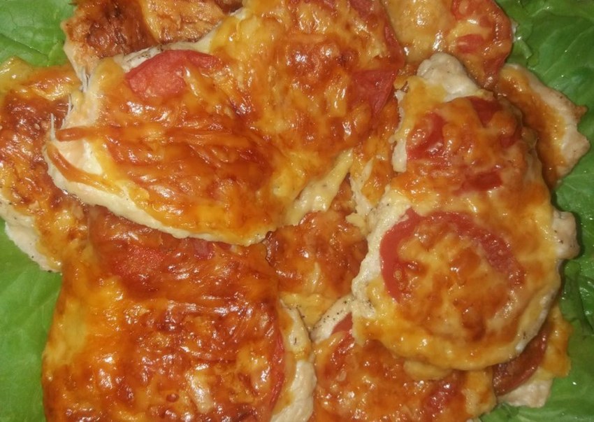 Куриная грудка фаршированная помидорами
