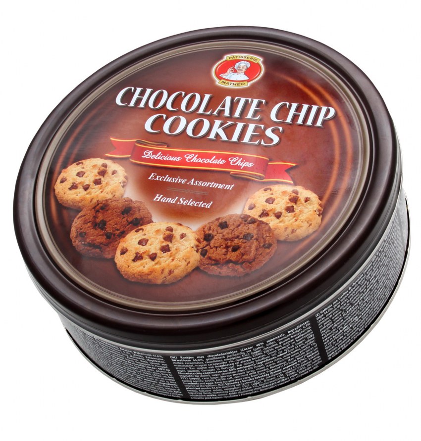 Печенье шоколадное Chocolate Chip cookies 454г в ж/б