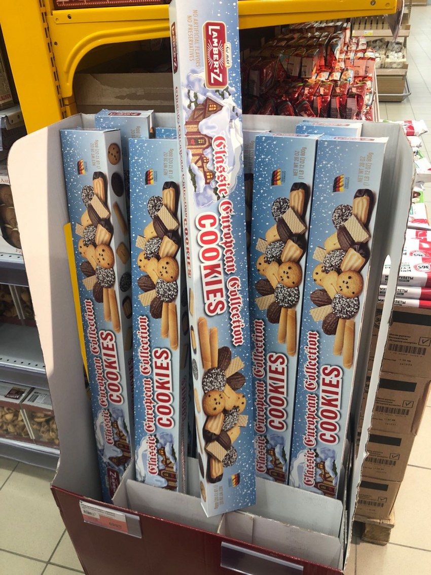 Lambertz огромная коробка с печеньем