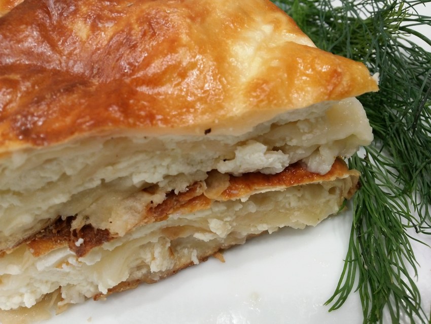 Банница из лаваша с творогом