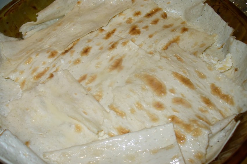 Пирог с лавашом и творогом
