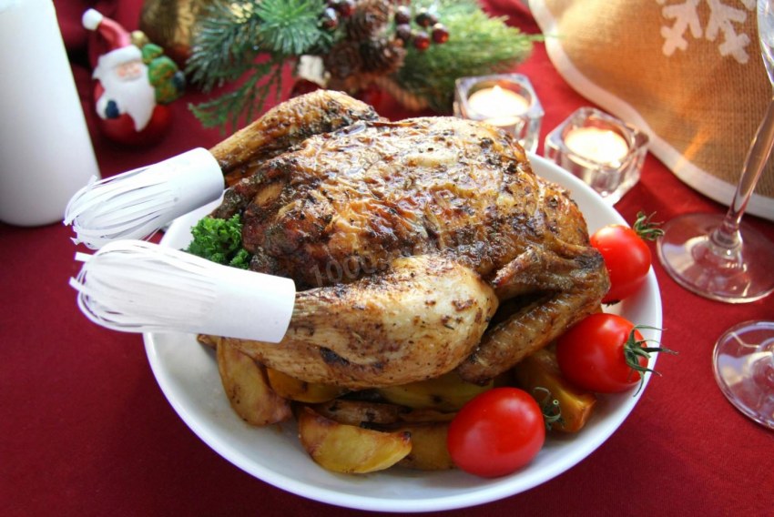 Фаршированная курица в аэрогриле