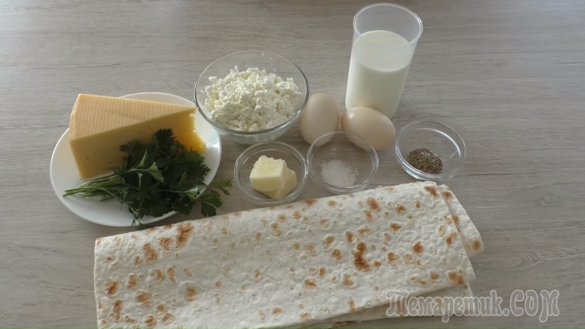 Креветки и жареный лаваш